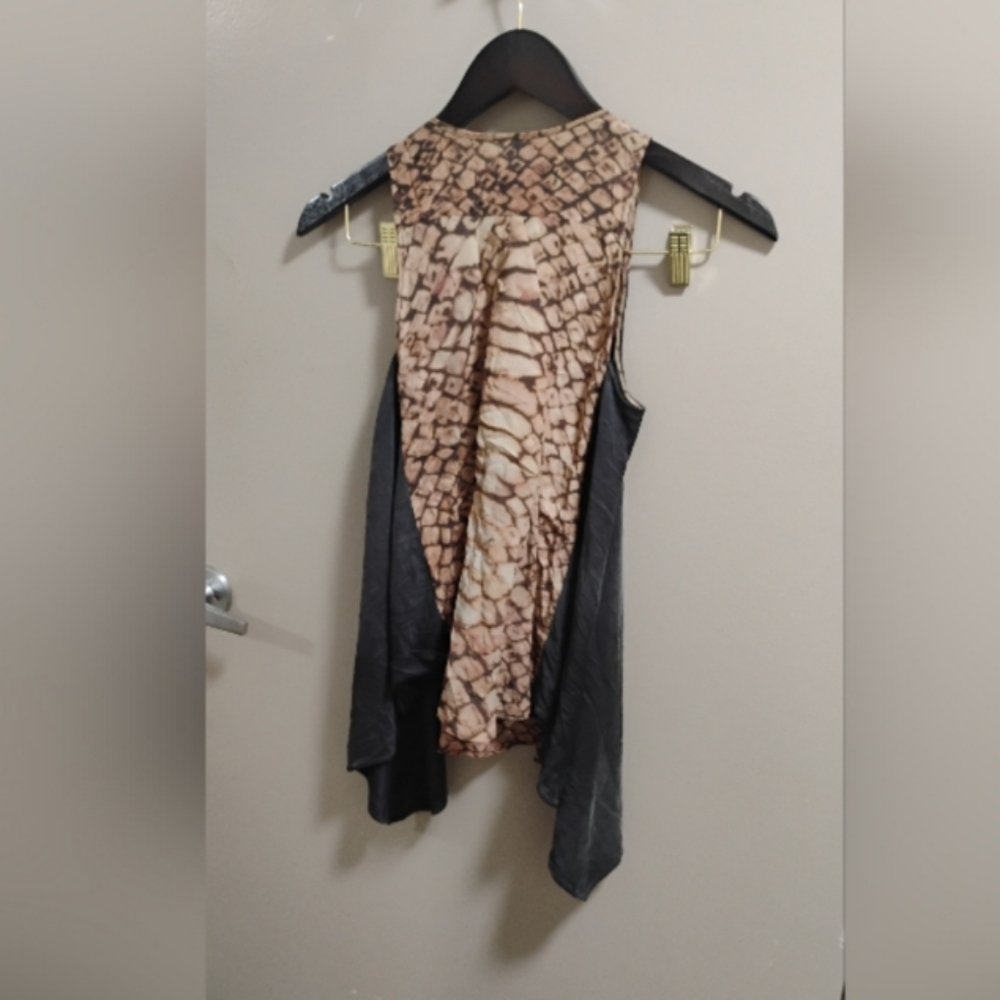 All Saints Women's Bleach Python Print Draped Tan… - image 3